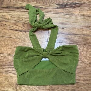 Princess Polly Olive Tie-Front Top